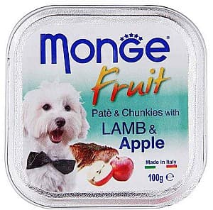 Влажный корм для собак Monge FRUIT LAMB/APPLE 100gr