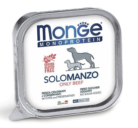 Hrană umedă pentru câini Monge DOG SOLO PATE 100% beef 150gr