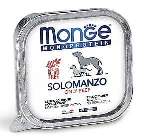 Влажный корм для собак Monge DOG SOLO PATE 100% beef 150gr