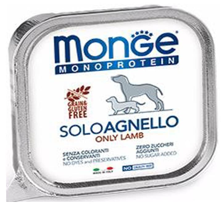 Влажный корм для собак Monge SOLO PATE 100% lamb 150gr