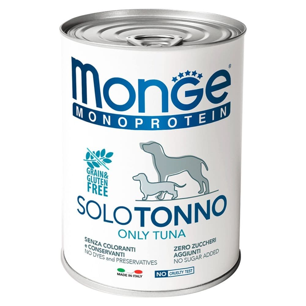 Влажный корм для собак Monge SOLO PATE 100% tuna 400gr