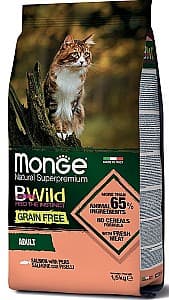 Сухой корм для кошек Monge BWILD GRAIN FREE Salmon/Peas 1.5kg