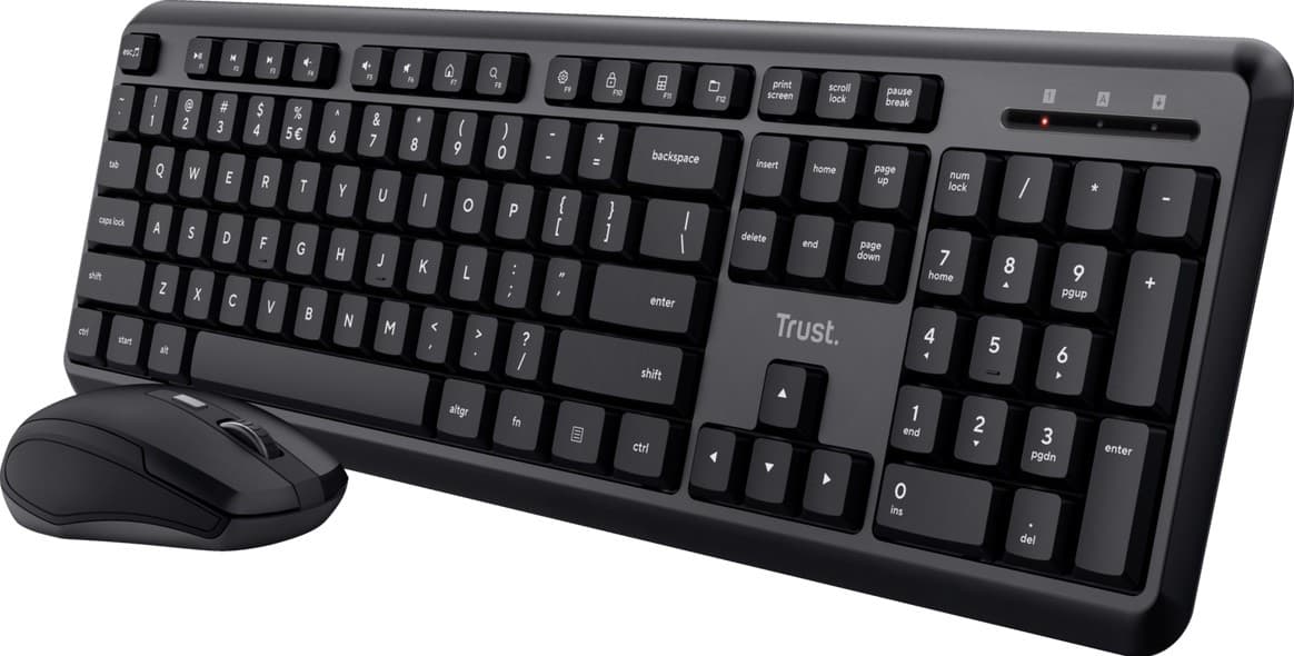 Набор Клавиатура + Мышь Trust Ody Black Wireless Keyboard and Mouse Set