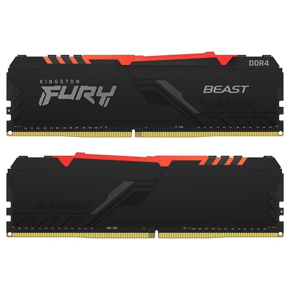 Оперативная память Kingston Fury Beast RGB 64GB DDR4-3600MHz (KF436C18BBAK2/64)