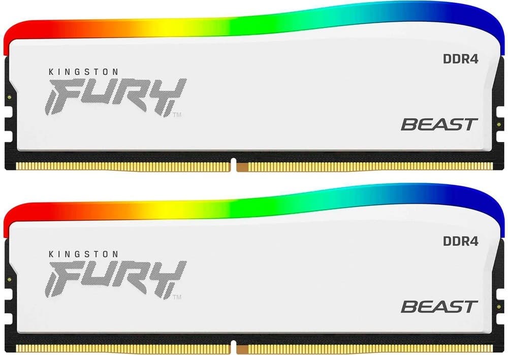 Оперативная память Kingston Fury Beast White RGB 32GB DDR4-3600MHz (KF436C18BWAK2/32)