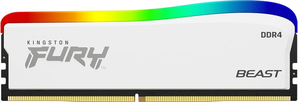 RAM Kingston Fury Beast 8GB DDR4-3200MHz White RGB Special Edition (KF432C16BWA/8)