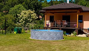 Piscină cu cadru Azuro 402DL STONE 4.6x1.2 m (3APM0125)