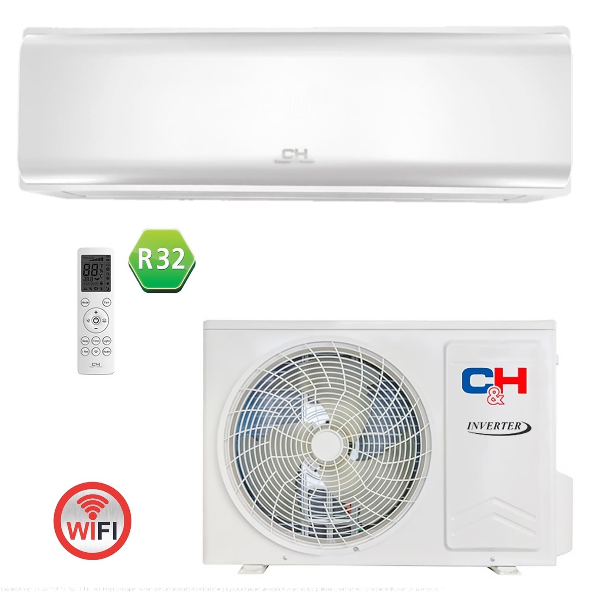 Aparat de aer conditionat Cooper&Hunter CH-S24FTXN-PW R32 Wi-Fi