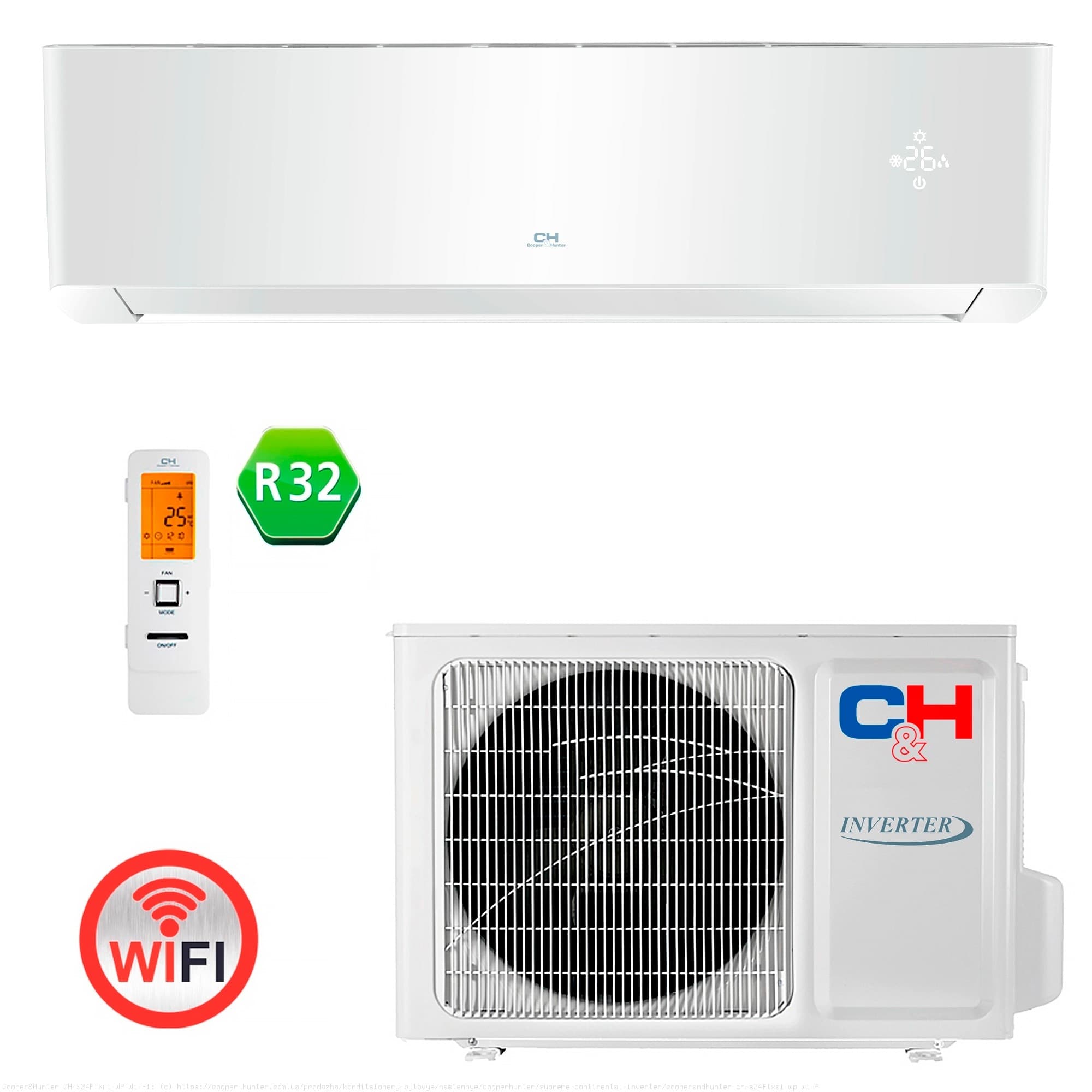 Aparat de aer conditionat Cooper&Hunter CH-S24FTXAL-WP Wi-Fi