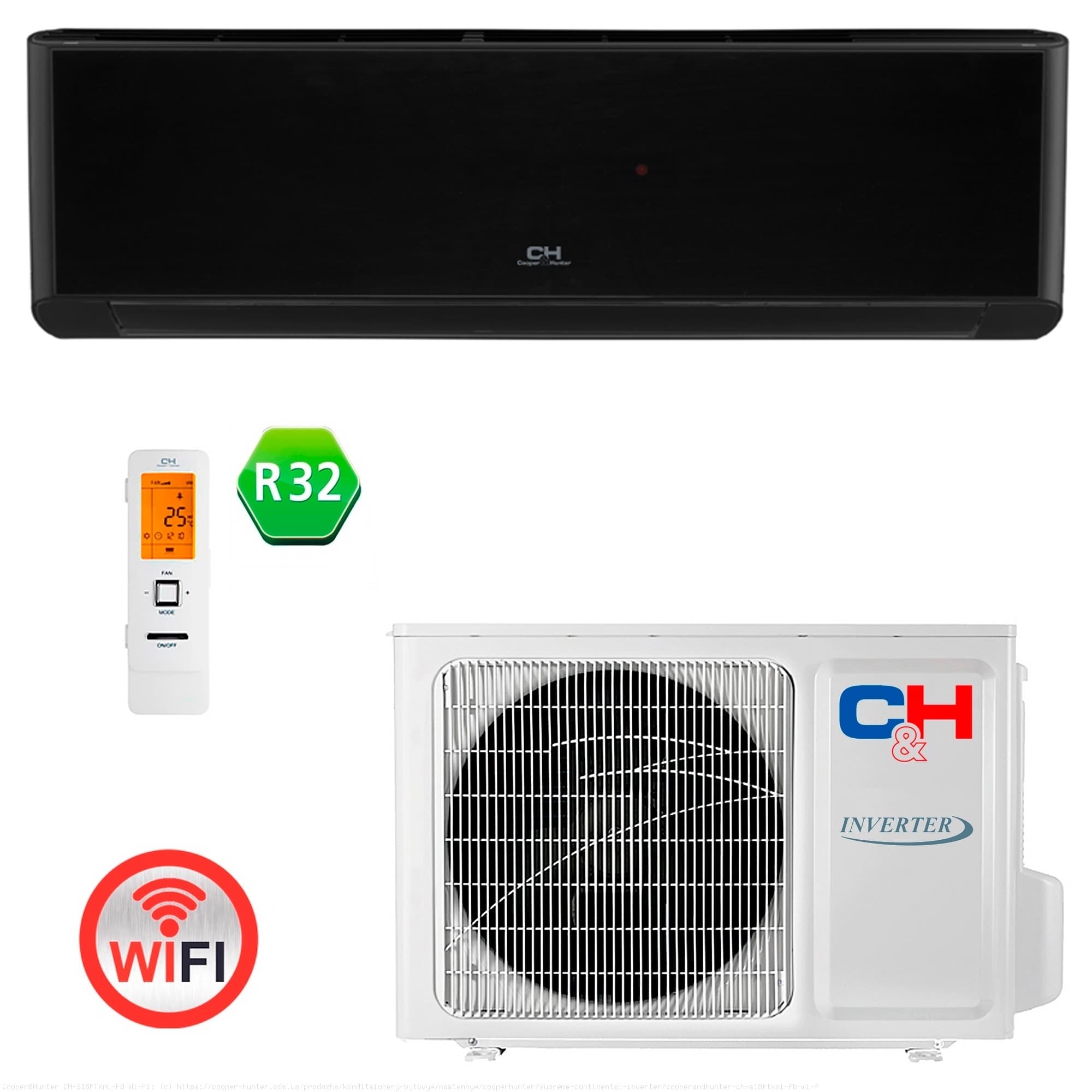 Aparat de aer conditionat Cooper&Hunter CH-S18FTXAL-FB Wi-Fi