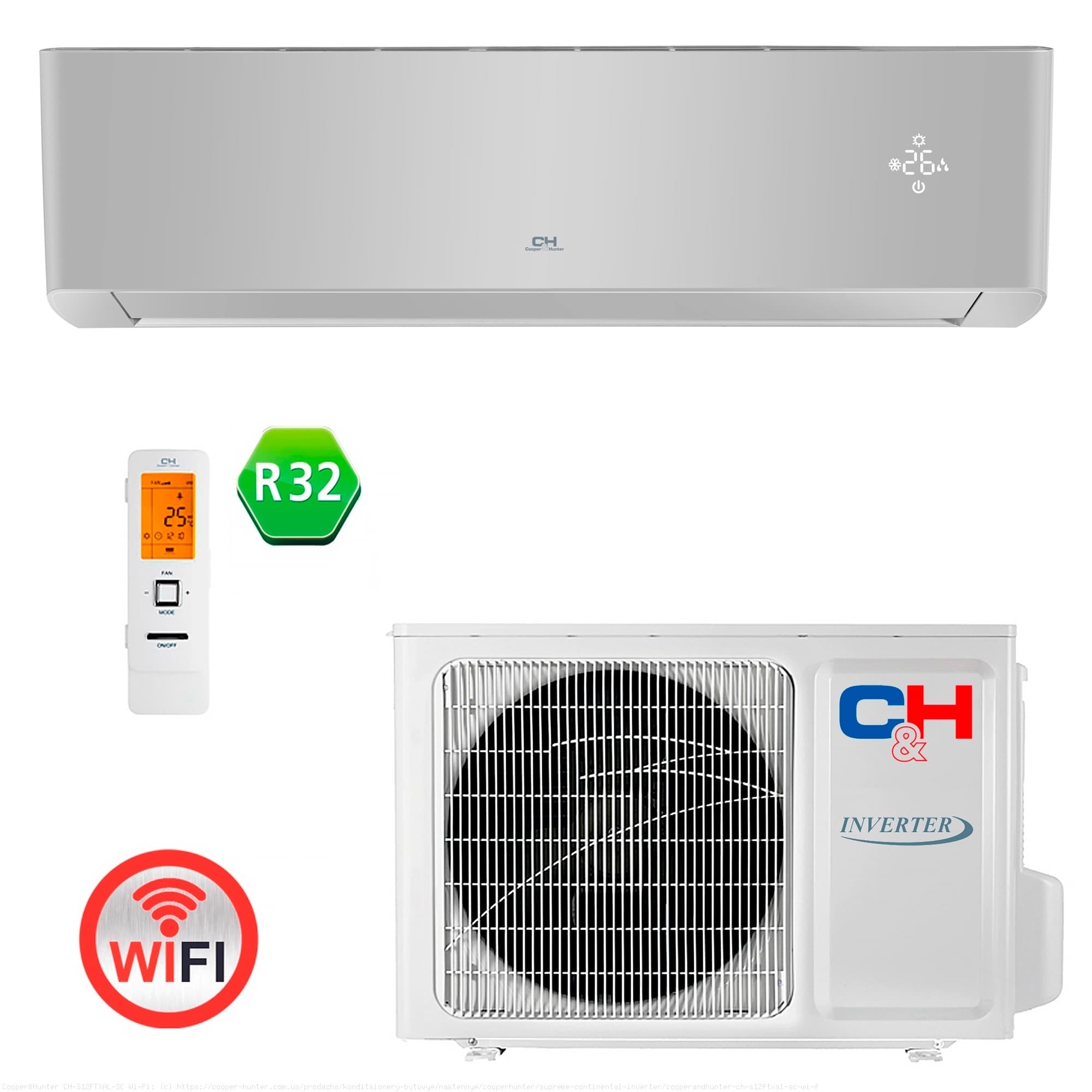 Aparat de aer conditionat Cooper&Hunter CH-S12FTXAL-SC Wi-Fi