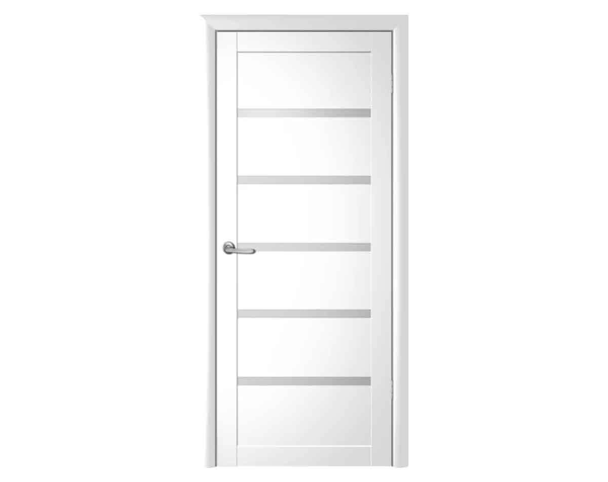 Межкомнатная дверь Albero Vena Matte Glass Vinil  White 400 мм