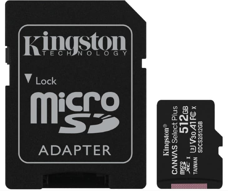 Card memorie Kingston Canvas Select Plus 512GB Class10 A1 UHS-I V30 + SD adapter