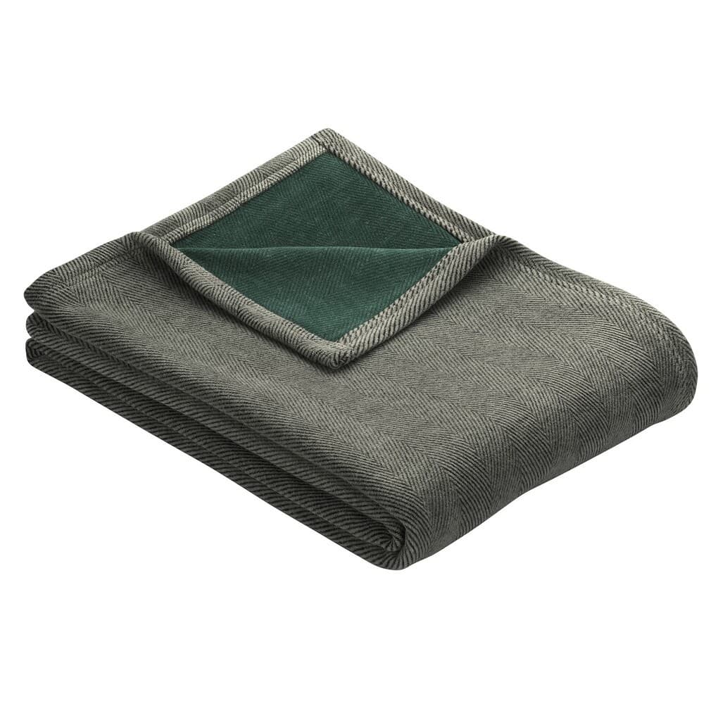 Одеяло IBENA Jacquard Aberdeen Grey/Green