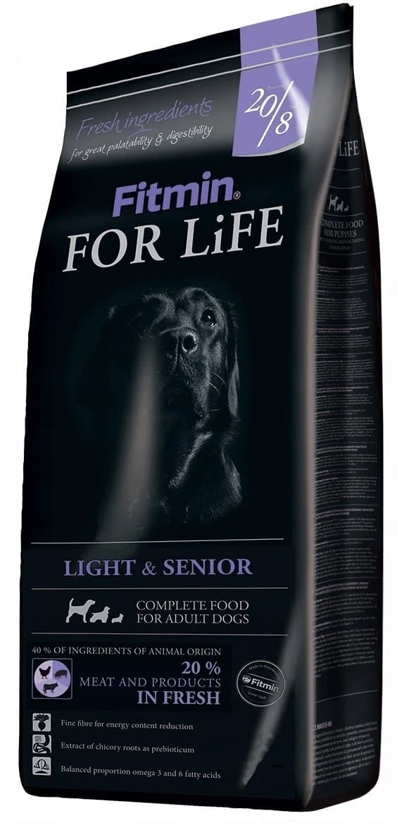 Hrană uscată pentru câini Fitmin For Life Light&Senior 3kg