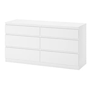 Комод IKEA Куллен 6 ящиков White 140x72 см