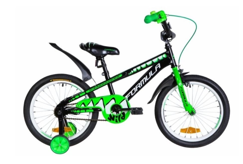 Bicicleta pentru copii Formula Wild 18 Black/Green/White