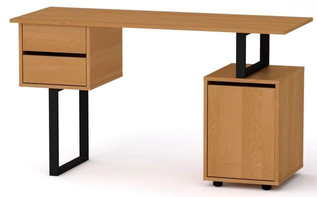 Офисный стол KompaniT Лофт-4 Ольха