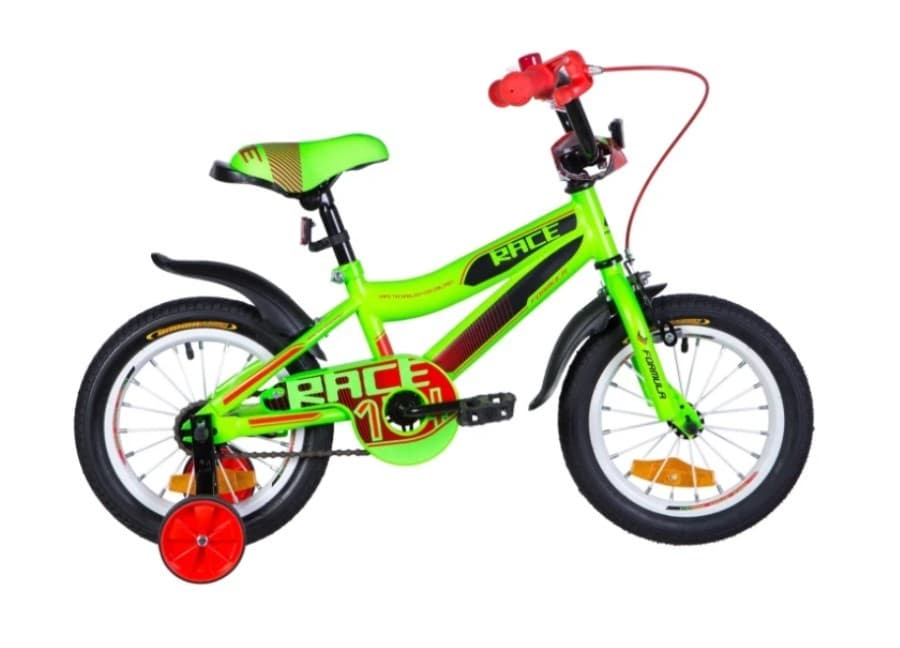 Bicicleta pentru copii Formula Race 14 Green/Black/Red