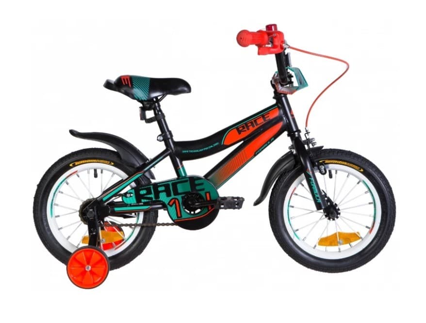 Bicicleta pentru copii Formula Race 14 Black/Orange/Turquoise