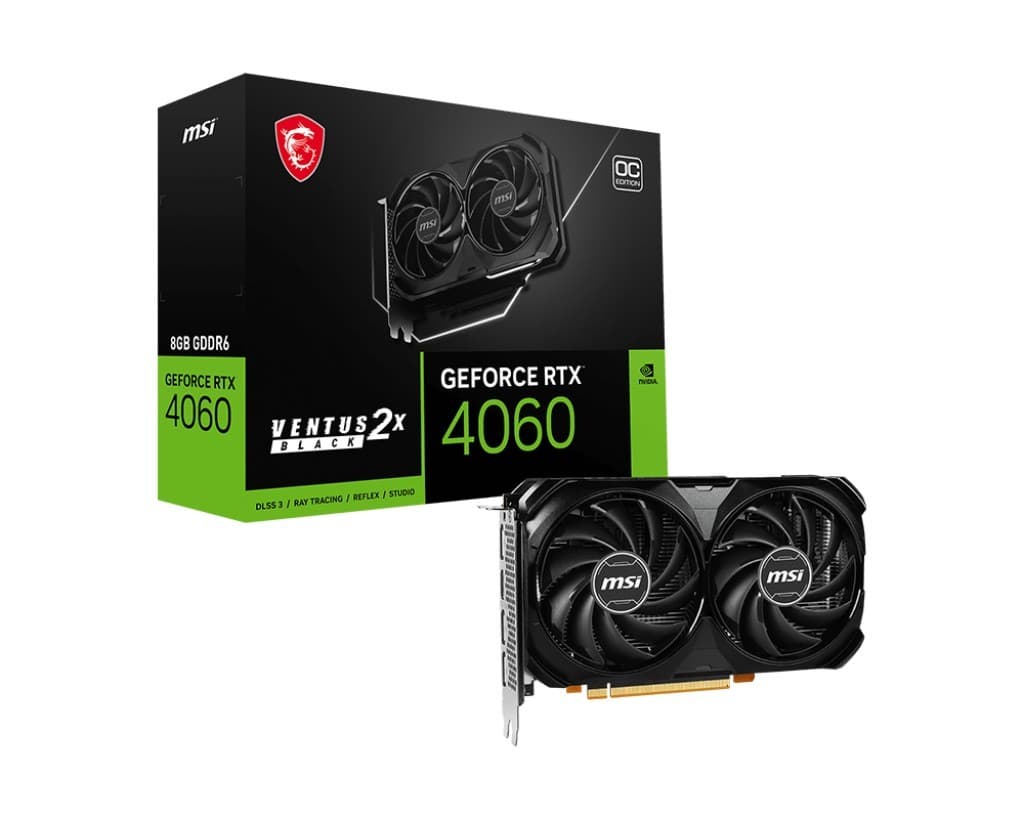 Видеокарта MSI RTX 4060 VENTUS 2X BLACK 8G OC