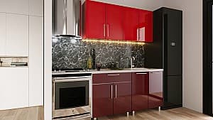 Bucatarie PS Mini (High Gloss) 1.6 m Red/Bordo