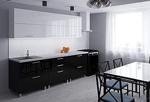 Bucatarie PS Blum (High Gloss) 2.4 m White/Black