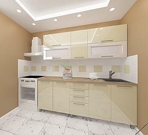 Bucatarie PS Lena 2m (in sus) High gloss Bianco