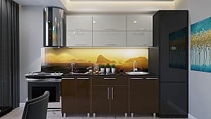 Bucatarie PS Modern (High Gloss) 1.8m Bianco/Brown