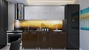 Кухня PS Modern (High Gloss) 1.8m White/Brown