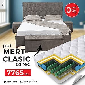 Кровать VLM Mert-6 (163613)+ Clasic 160x200 (55586) мягкая, двухместная, с матрасом