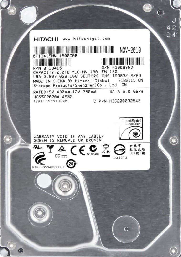 HDD Hitachi Cinemastar 5K2000 2TB (HCS5C2020ALA632-NP)