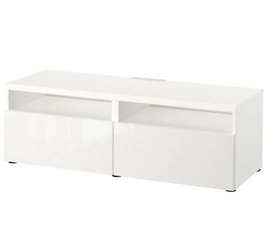 Comoda TV IKEA Besta White /Selsviken glossy white