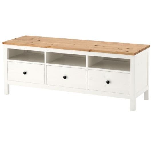 Тумба под ТВ IKEA Hemnes White Light -Brown 148x47x57 см