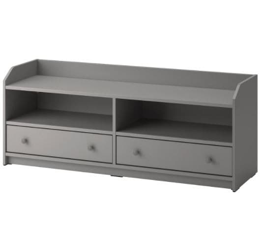 Comoda TV IKEA Hauga Gray 138x36x54 cm