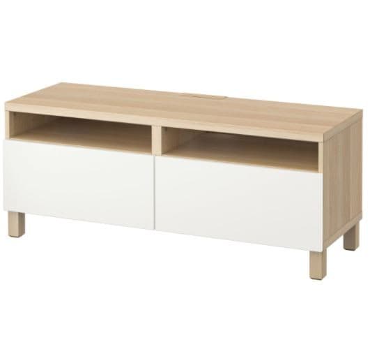 Тумба под ТВ IKEA Besta Antique Oak / White Lappviken