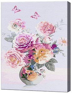Tablou pe numere Art Gallery Buchet în nuanțe pastelate, 40х50 cm
