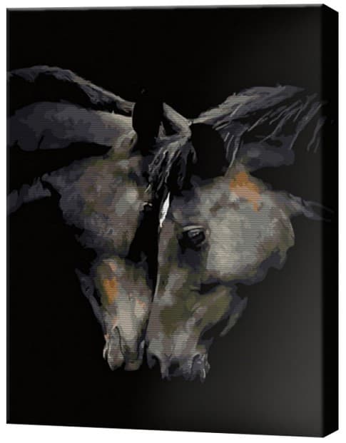 Tablou pe numere Art Gallery Tandrețea cailor, 40x50 cm