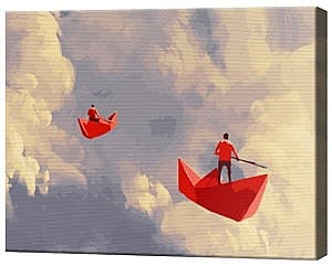 Картина по номерам Art Gallery Бумажные кораблики через облака, 40х50 см