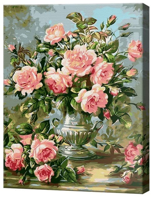 Tablou pe numere Art Gallery Buchet de trandafiri pe masă, 30х40 cm