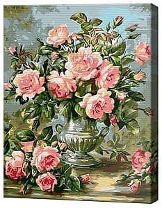 Tablou pe numere Art Gallery Buchet de trandafiri pe masă, 30х40 cm