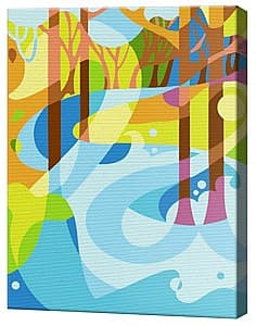 Tablou pe numere Art Gallery Râul în pădure 20х30 cm