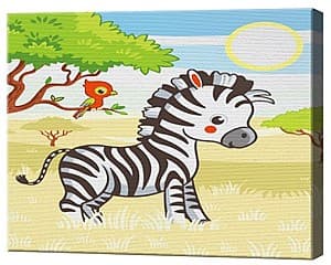 Tablou pe numere Art Gallery Zebra în savana 20х30 cm