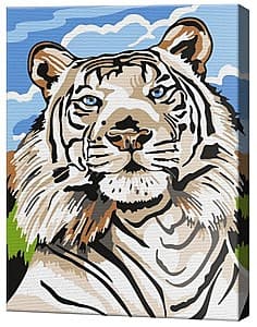 Картина по номерам Art Gallery Белый тигр 20х30 см