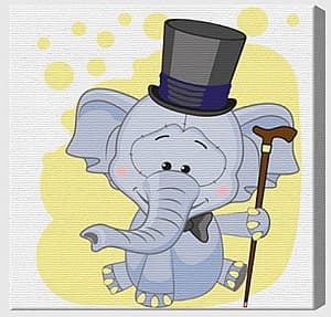 Tablou pe numere Art Gallery Elefant-domn 20х20 cm,