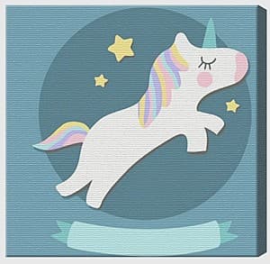 Tablou pe numere Art Gallery Unicorn și stele 20х20 cm