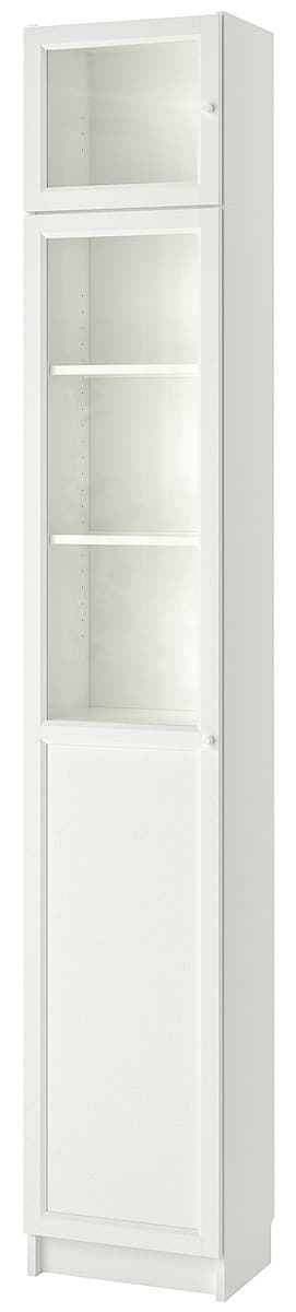 Dulap cu vitrina IKEA Billy / Oxberg white 40x30x237 cm