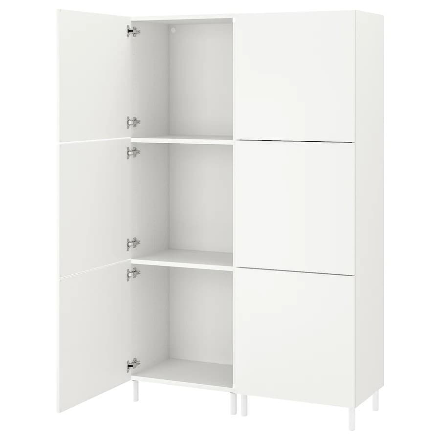 Dulap IKEA Platsa 6 usi 120x42x191 Alb/Fonnes Alb