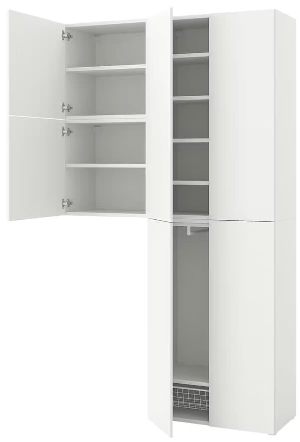 Dulap IKEA Platsa 6 usi 140x42x241 Fonnes Alb