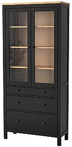 Витрина IKEA Hemnes black-brown 90x197 см